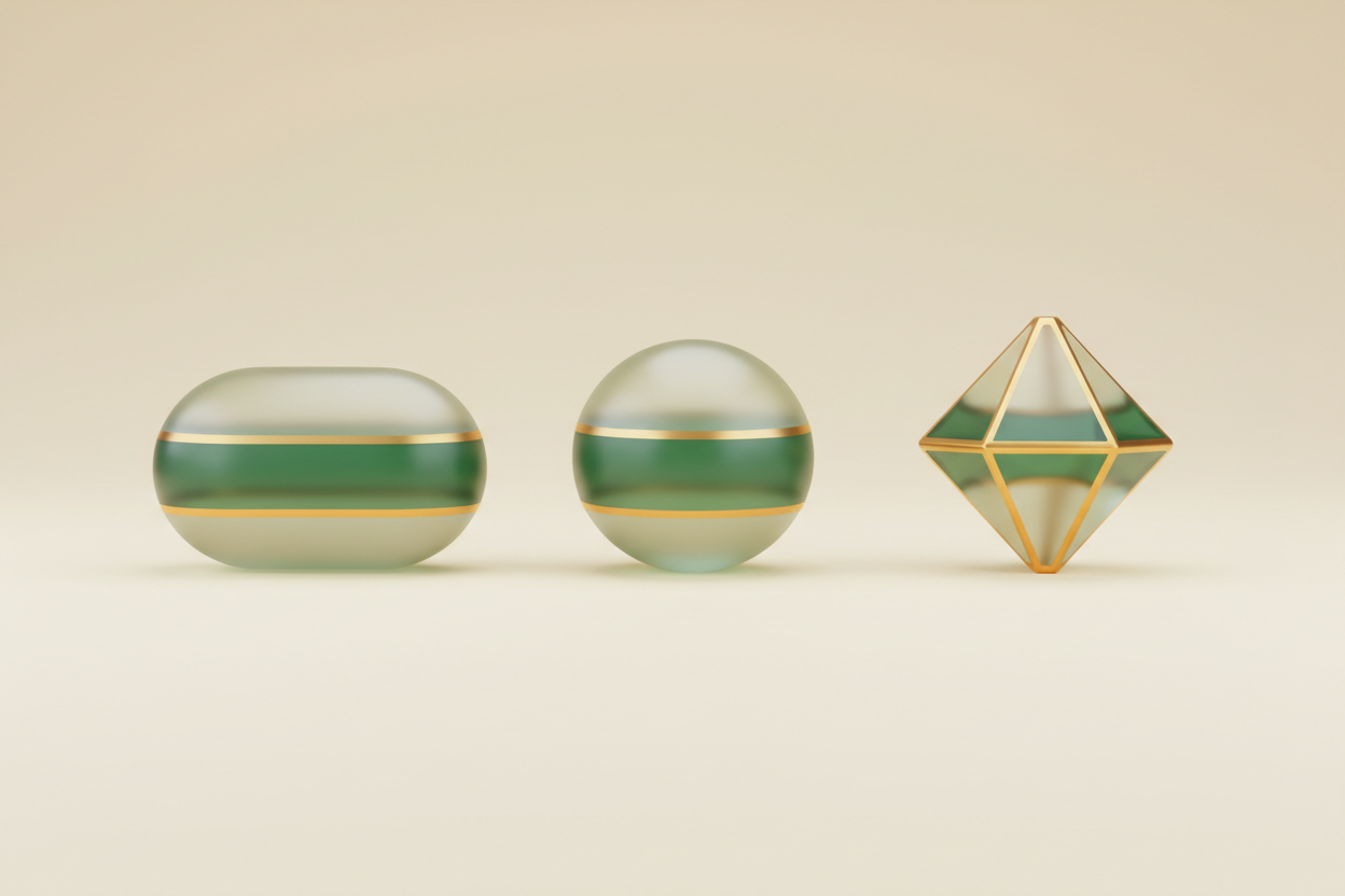 Ilustração 3D dos passos: Escolha o momento, Use com água, Leve foco à rotina